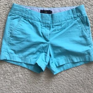 Turquoise JCrew Chino Shorts